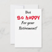 Dus Sad Retirement Happy Funny Grumpy Girl Kaart (Achterkant)