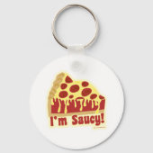 Dus Saucy Deep Pizza Sleutelhanger (Voorkant)