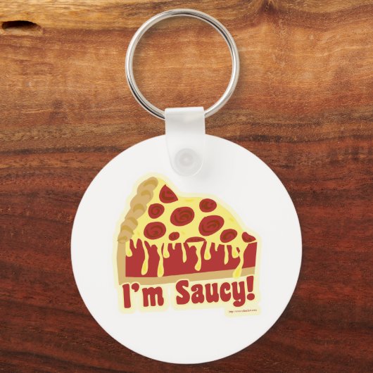 Dus Saucy Deep Pizza Sleutelhanger (Voorkant)