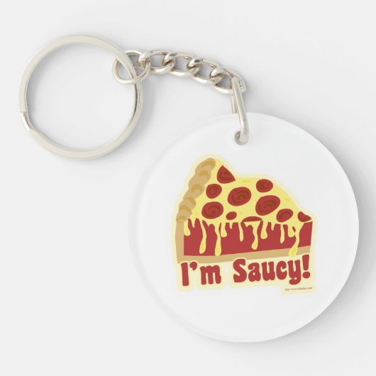 Dus Saucy Deep Pizza Sleutelhanger (Voorkant)