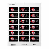 *DUS SCHATTIGE KERSTVARKEN " ADRESLABEL ETIKET (Full Sheet)