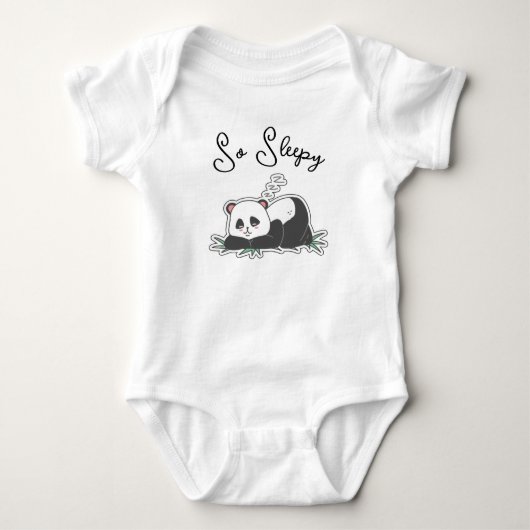 Dus Slaapdronken Panda – Schattig Minimalistisch Romper (Voorkant)