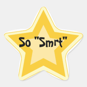 Dus "Smart" - Sarcastische Gold Star Awards Ster Sticker