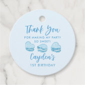 Dus Sweet Blue Hearts Valentijn verjaardagsfeestje Bedankjes Labels (Voorkant)