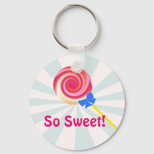 Dus Sweet Swirl Lollipop-Sleutelhanger Sleutelhanger (Voorkant)