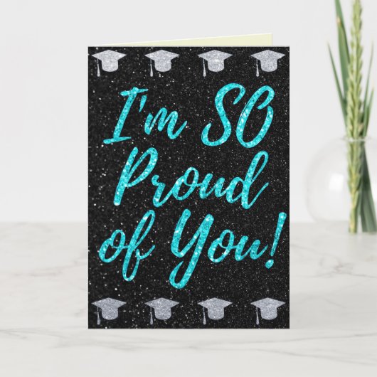 Dus trots van je Glitter Afstuderen Card Kaart (Voorkant)