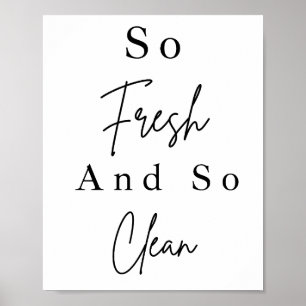 Dus vers en zo schoon badkamerwand-decor poster