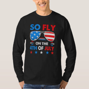 Dus Vliegen op 4 juli, Amerikaanse vlagglazen bakk T-shirt
