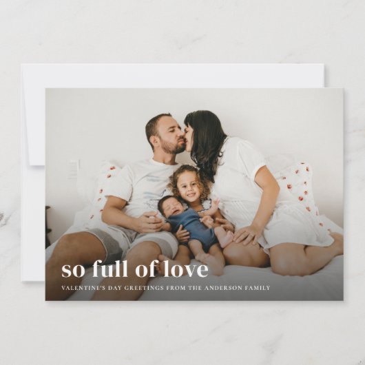 Dus vol met Valentijnsdag Foto van liefde Feestdagenkaart (Voorkant)