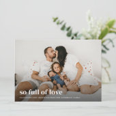 Dus vol met Valentijnsdag Foto van liefde Feestdagenkaart (Staand voorkant)