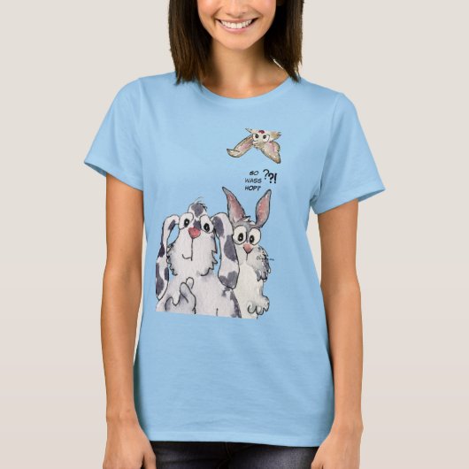 Dus Wass Hop? 3 Cartoon konijnen Aangepast Shirt (Voorkant)