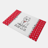 Dus wat als ik bedrukt ben, Rotten Westie Dog? Deurmat (Schuin)