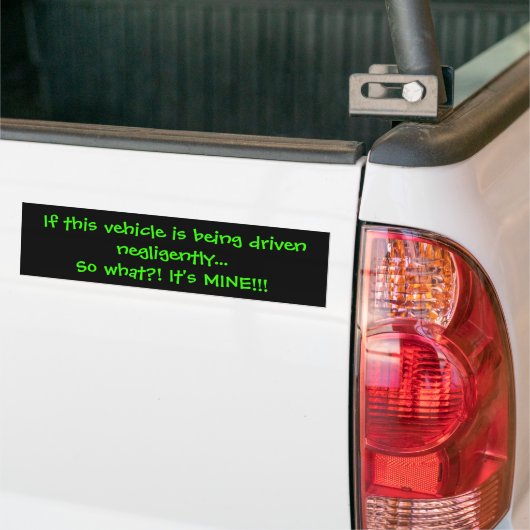 Dus wat? bumpersticker (Op Truck)