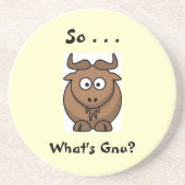 Dus.. . . Wat is Gnu? Zandsteen Onderzetter (Voorkant)