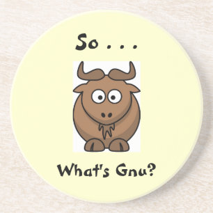 Dus.. . . Wat is Gnu? Zandsteen Onderzetter