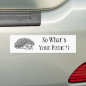 Dus wat is jouw punt? bumpersticker (Op auto)