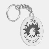 DUS WAT NU WAT MOK GESCHOTEN SLEUTELHANGER (Voorkant Links)