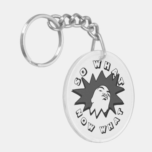 DUS WAT NU WAT MOK GESCHOTEN SLEUTELHANGER (Voorkant Links)