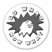 DUS WAT NU WAT MOK GESCHOTEN STICKER (Voorkant)