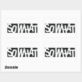 Dus wat rechthoekige sticker (Vel)
