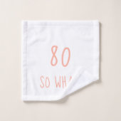 Dus wat Waterverf Bloem Positief 80ste Verjaardag Bad Handdoek (Wasdoekje)