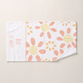 Dus wat Waterverf Bloem Positief 80ste Verjaardag Bad Handdoek (Handdoek)