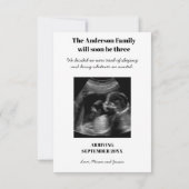 Dus we deden iets grappigs zwangerschapsaankondigi bedankkaart (Achterkant)