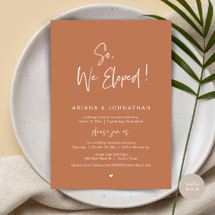Dus, We Eloped, Wedding Elopement, in Copper Rust Kaart