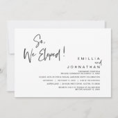 Dus we hebben een weddenschap met de Elopement Par Kaart (Voorkant)