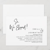 Dus we hebben een weddenschap met de Elopement Par Kaart (Voorkant / Achterkant)