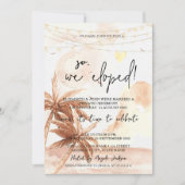 Dus we hielden van, rustieke palmen bruiloft elope kaart (Voorkant)