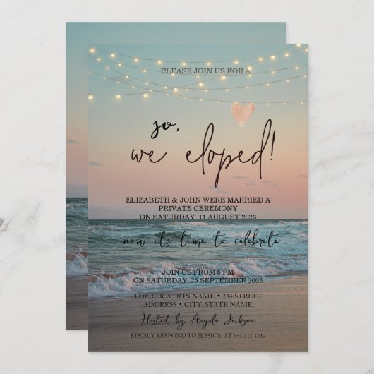 Dus we zijn weggelopen, Zonsondergang Strand Bruil Kaart (Voorkant / Achterkant)