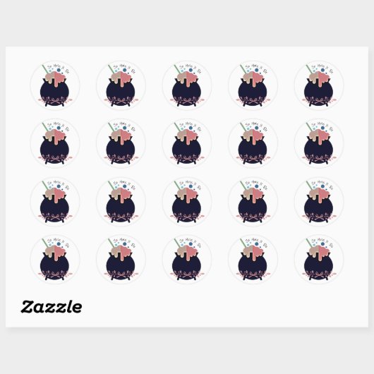 Dus wees het om roze spoelroze Stickers (Vel)