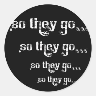 Dus ze gaan... Roll-fade logo Stickers