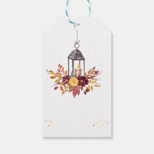 Dus zeer dankbaar Happy Thanksgiving Herfst cadeau Cadeaulabel (Achterkant)