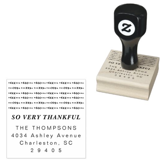 Dus zeer dankbare Thanksgiving rubberen stempel (Gestempeld)