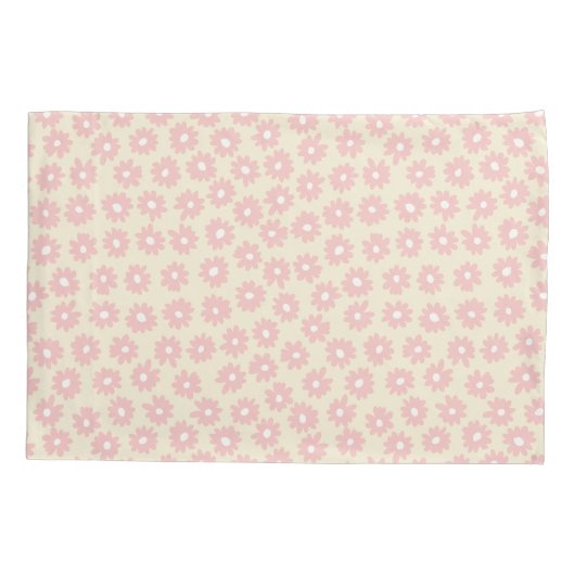 Dus zeer gezegend Girly Pink Daisy Kussensloop (Achterkant)