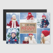 Dus zeer vrolijk 6 foto magnetische vakantie Kaart (Voorkant / Achterkant)