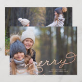 DUS ZEER VROLIJK ROOS GOUDEN KAART (Voorkant / Achterkant)