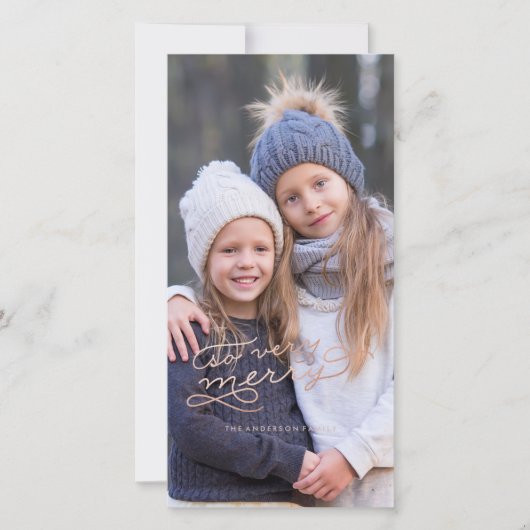 DUS ZEER VROLIJK ROOS GOUDEN KAART (Voorkant)