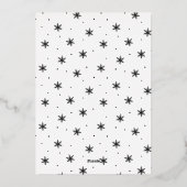 Dus zeer vrolijk script boogfoto zwart en goud folie feestdagenkaart (Achterkant)