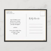 Dus zeer vrolijk zwart moderne 3 foto collage feestdagenkaart (Achterkant)