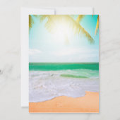 Dus zijn we weggelopen, Beach Palms Wedding Elopem Kaart (Achterkant)