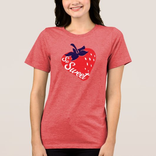Dus zoete aardbei grafische slogan t-shirt (Voorkant)