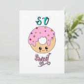 Dus zoete donuts 2 juni Jelly Nationale Donut Dag Bedankkaart (Staand voorkant)