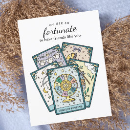 Dus zo'n fortuinlijke Tarot Baby Shower bedankje Briefkaart