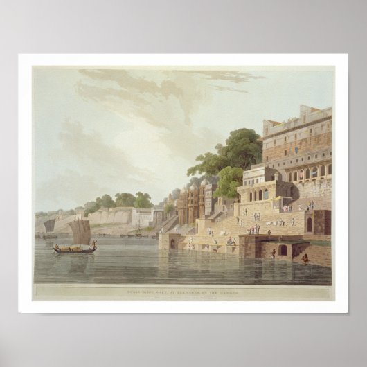 Dusasumade Gaut, at Benares on the River Ganges, f Poster (Voorkant)