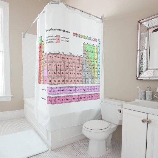 Duschvorhang Periodensystem der Elemente Douchegordijn (In situ)