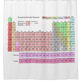 Duschvorhang Periodensystem der Elemente Douchegordijn