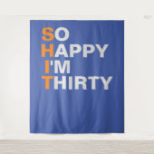 Dusdanig gelukkig dat ik dertig achtergrond wandkleed (Voorkant)